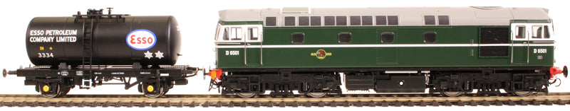 Class 33 - BR Green - D6501 + 4 Esso Tanks - OO Scale - Train Pack