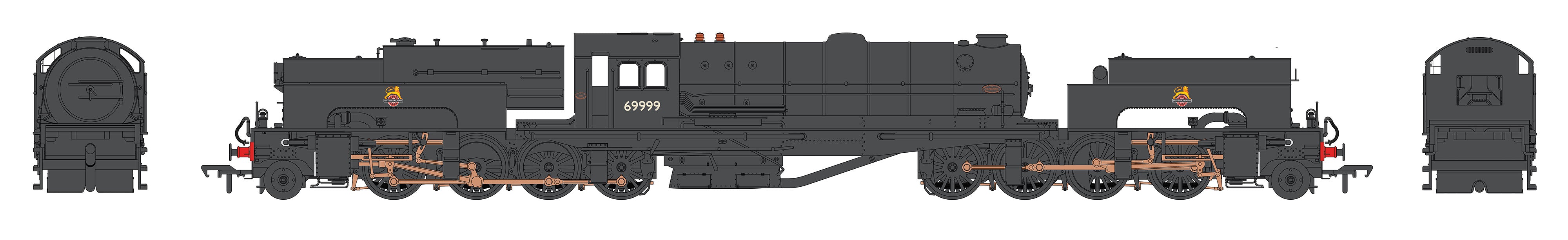 LNER U1 - BR Black (Early Emblem) - 69999 (Oil Fired) - OO Scale - DCC Sound Fitted