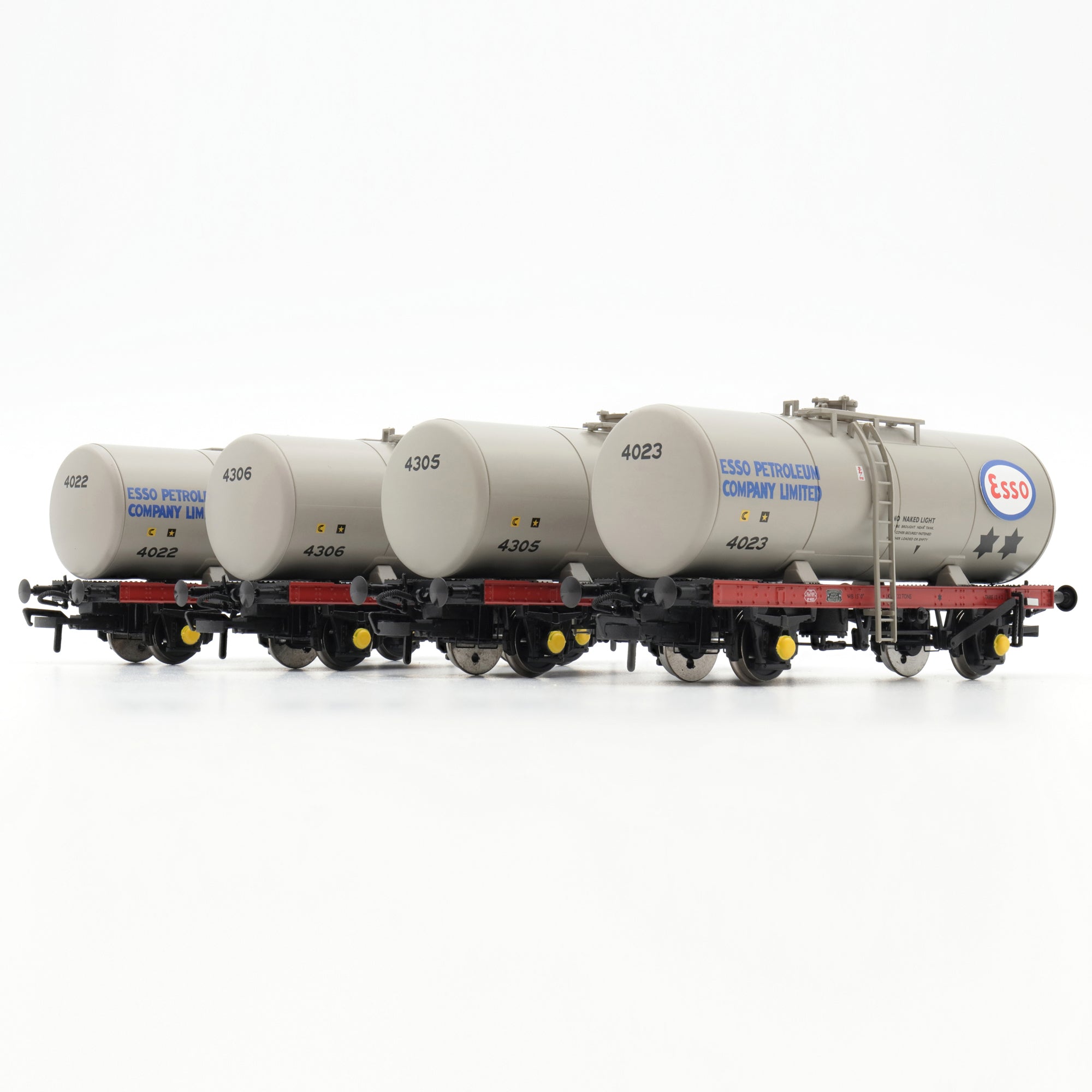 35T 'A' Tank - Esso Grey - Pack 1 - OO Scale- Quad Pack