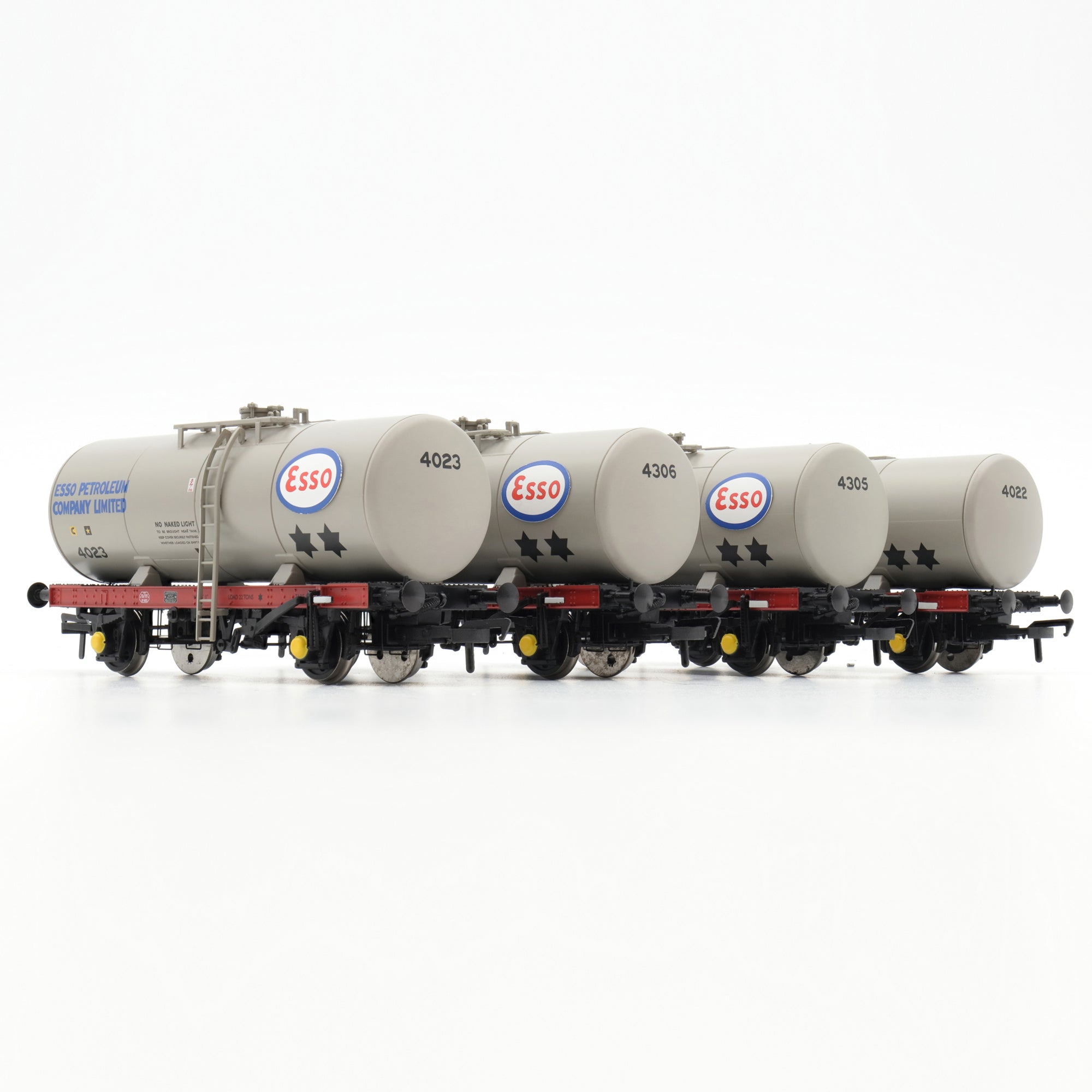 35T 'A' Tank - Esso Grey - Pack 1 - OO Scale- Quad Pack
