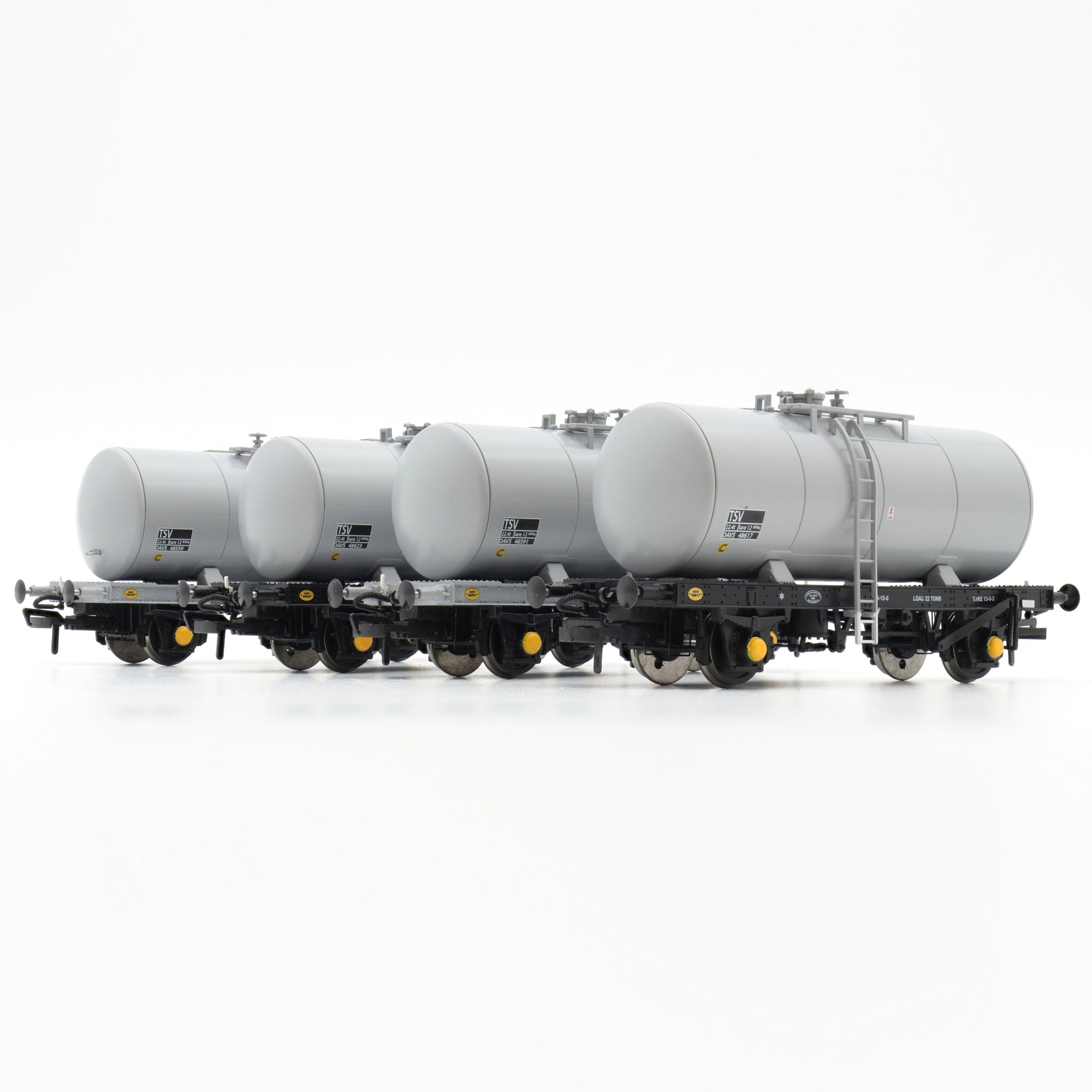 35T「B」タンク - TSV モラセス - 1パック - OOスケール・4個セット