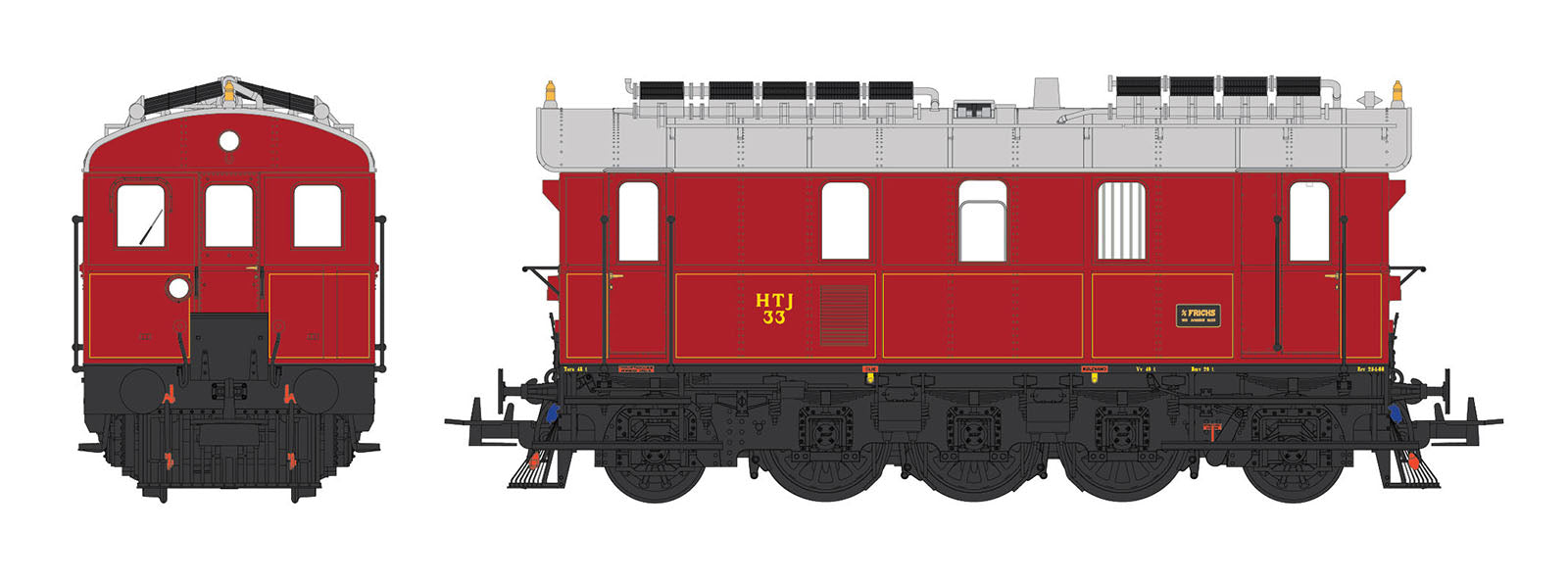 Frichs Firkantet - HTJ33 - IIIc - HO Scale - DCC Silent (DC)