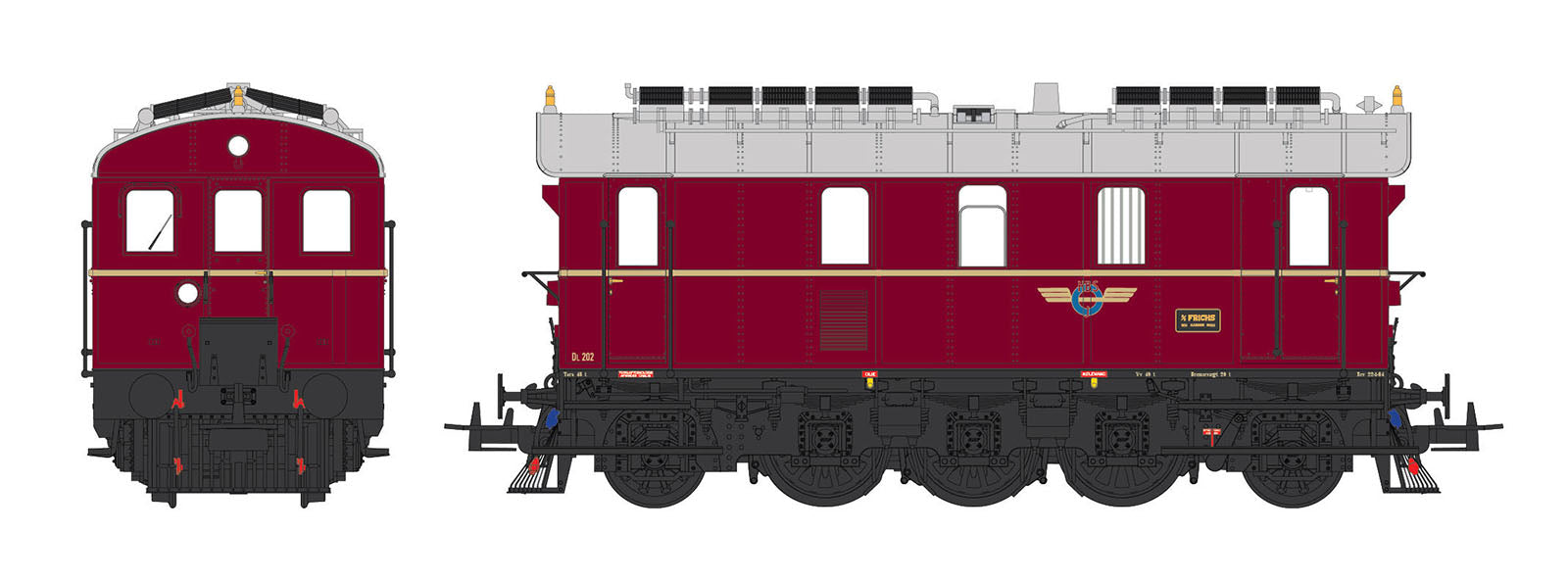 Frichs Firkantet - DL 202 - IIIc - HO Scale - DCC Silent (AC)