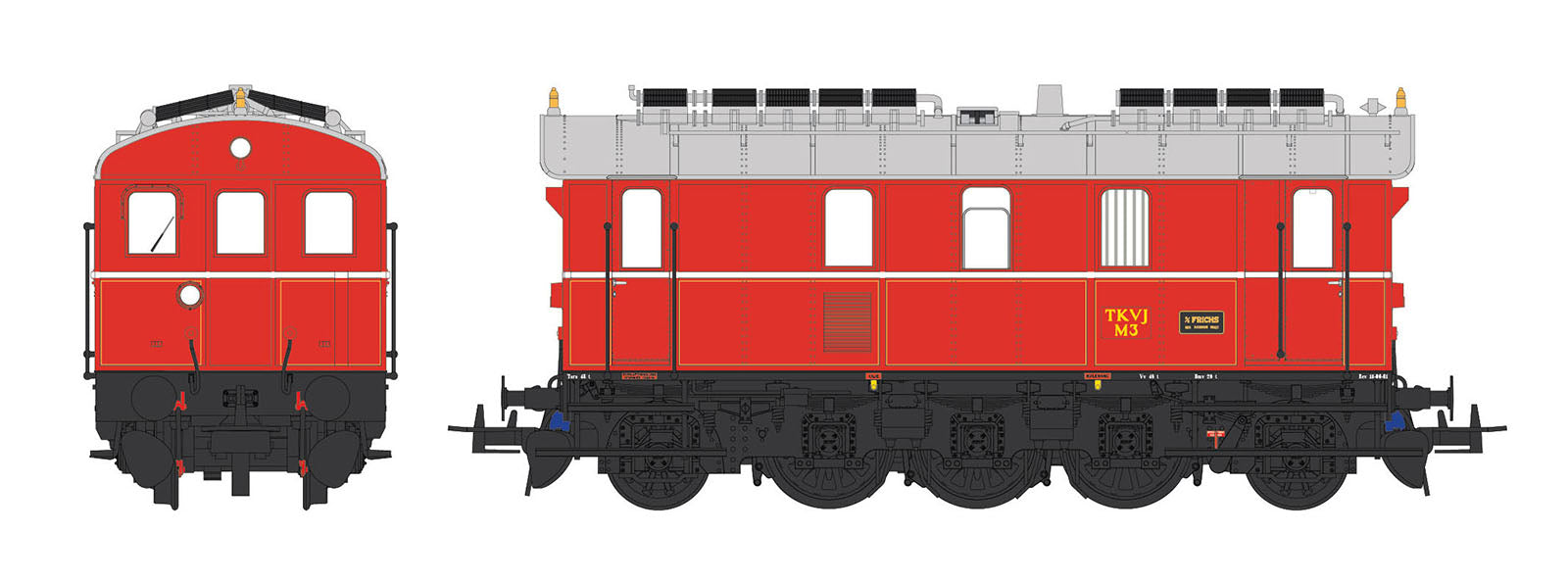 Frichs Firkantet - TKVJ M3 - IIIc - HO Scale - DCC Silent (DC)