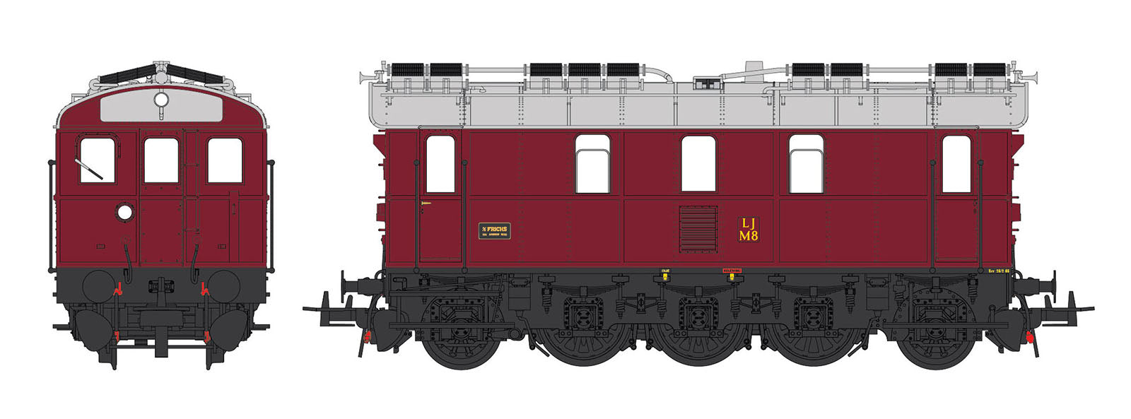 Frichs Firkantet - LJ M8 - IIIb - HO Scale - DCC Silent (AC)
