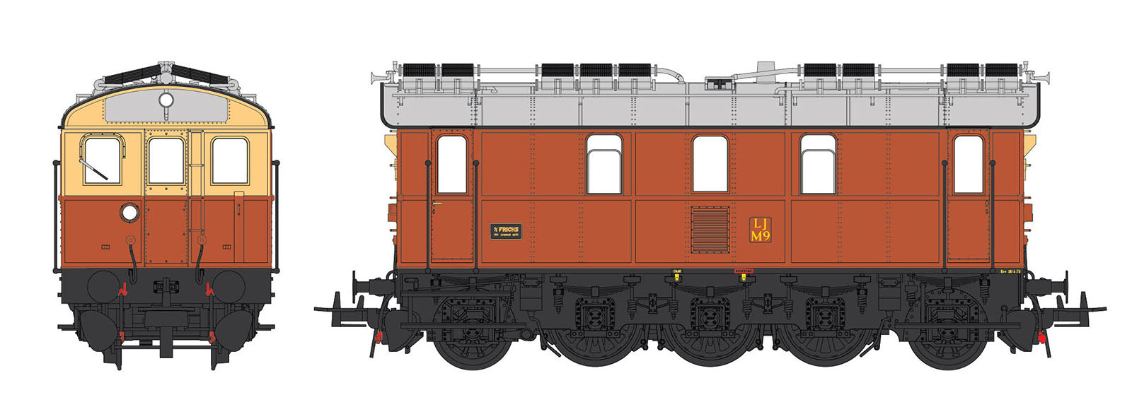 Frichs Firkantet - LJ M9 - IVb - HO Scale - DCC Silent (AC)