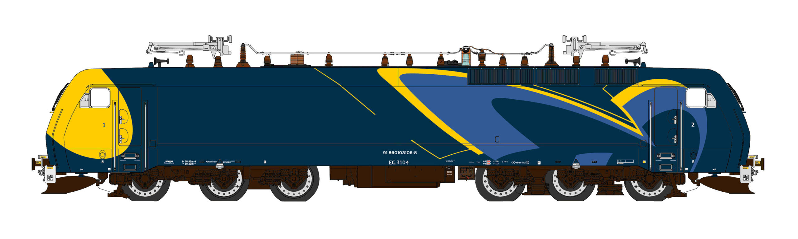 Siemens EG - Railion DK - EG3104 - HO Scale - (DC)