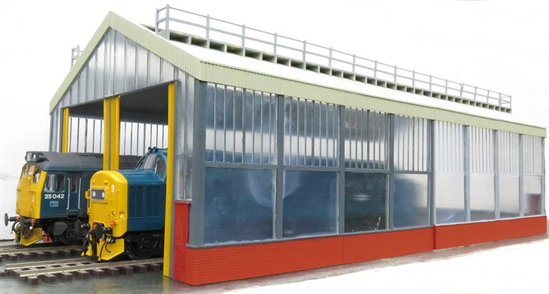 Modern Diesel Depot Ends (2 Open/1 Closed) Kit - O Scale