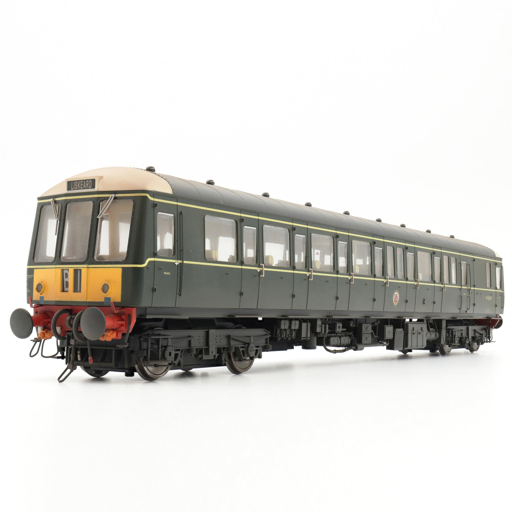 クラス122 - BRグリーン - W55017 - Oスケール - ウェザリング済み