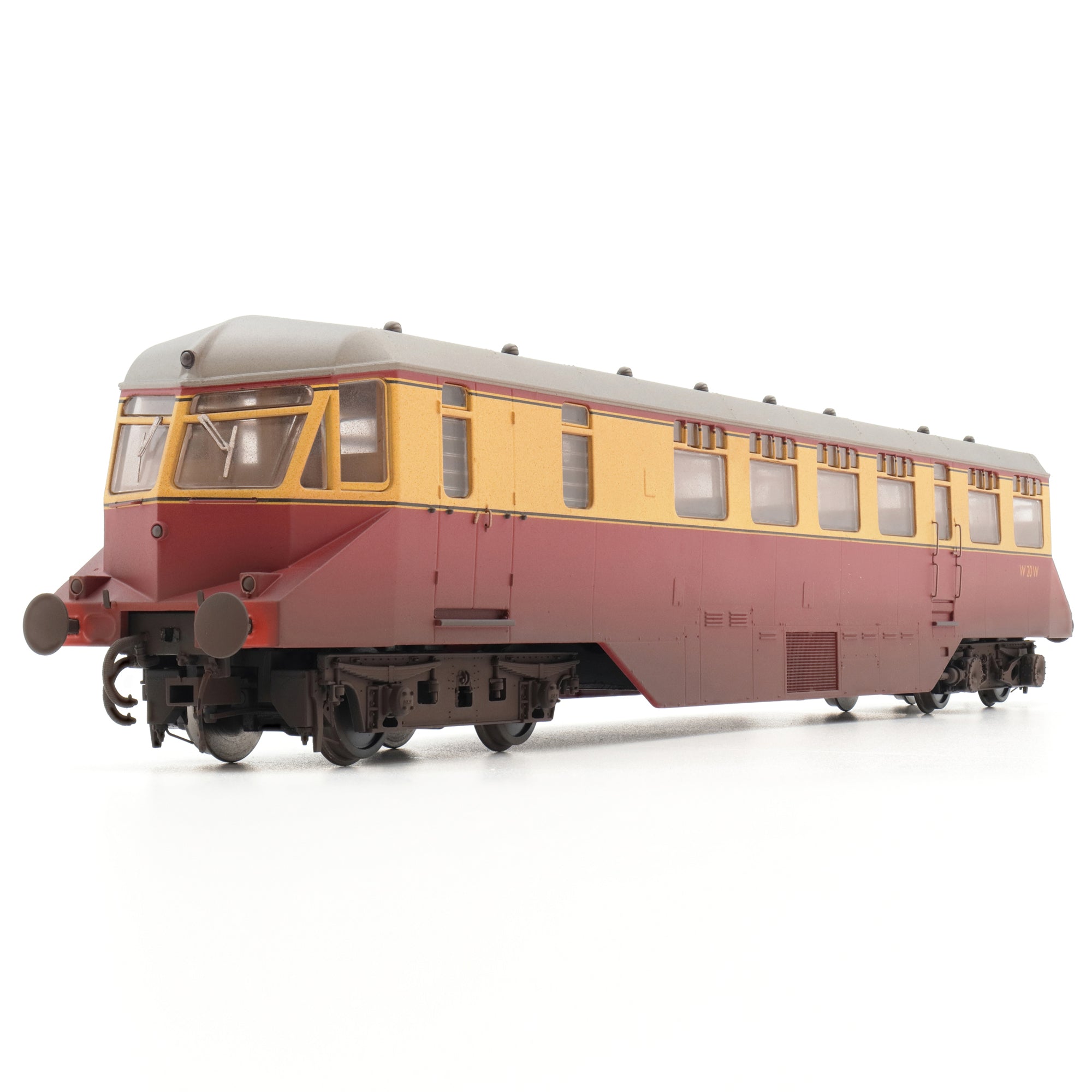 GWR AEC Railcar - BR Crimson/Cream - W20W - OO Scale - Weathered