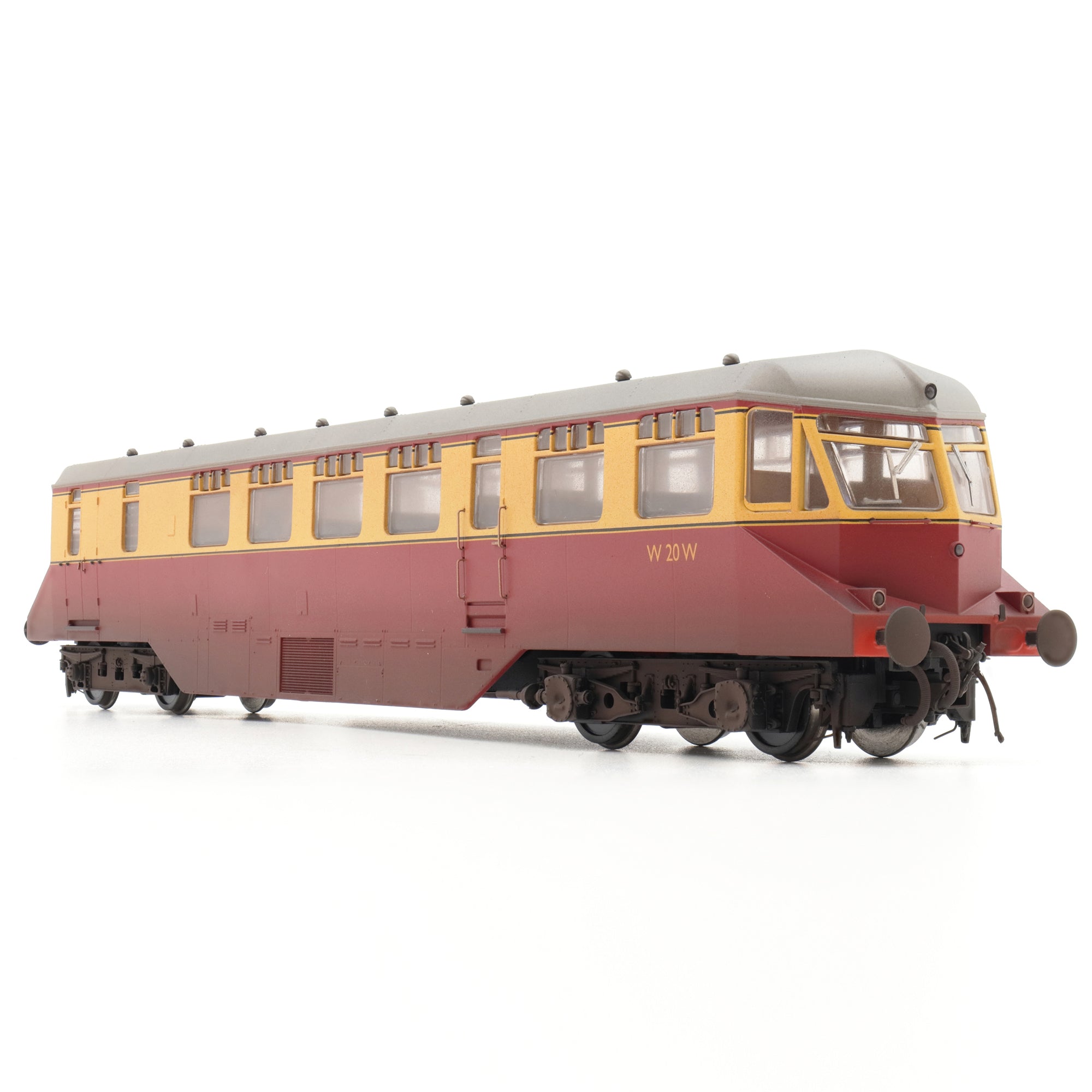 GWR AEC Railcar - BR Crimson/Cream - W20W - OO Scale - Weathered