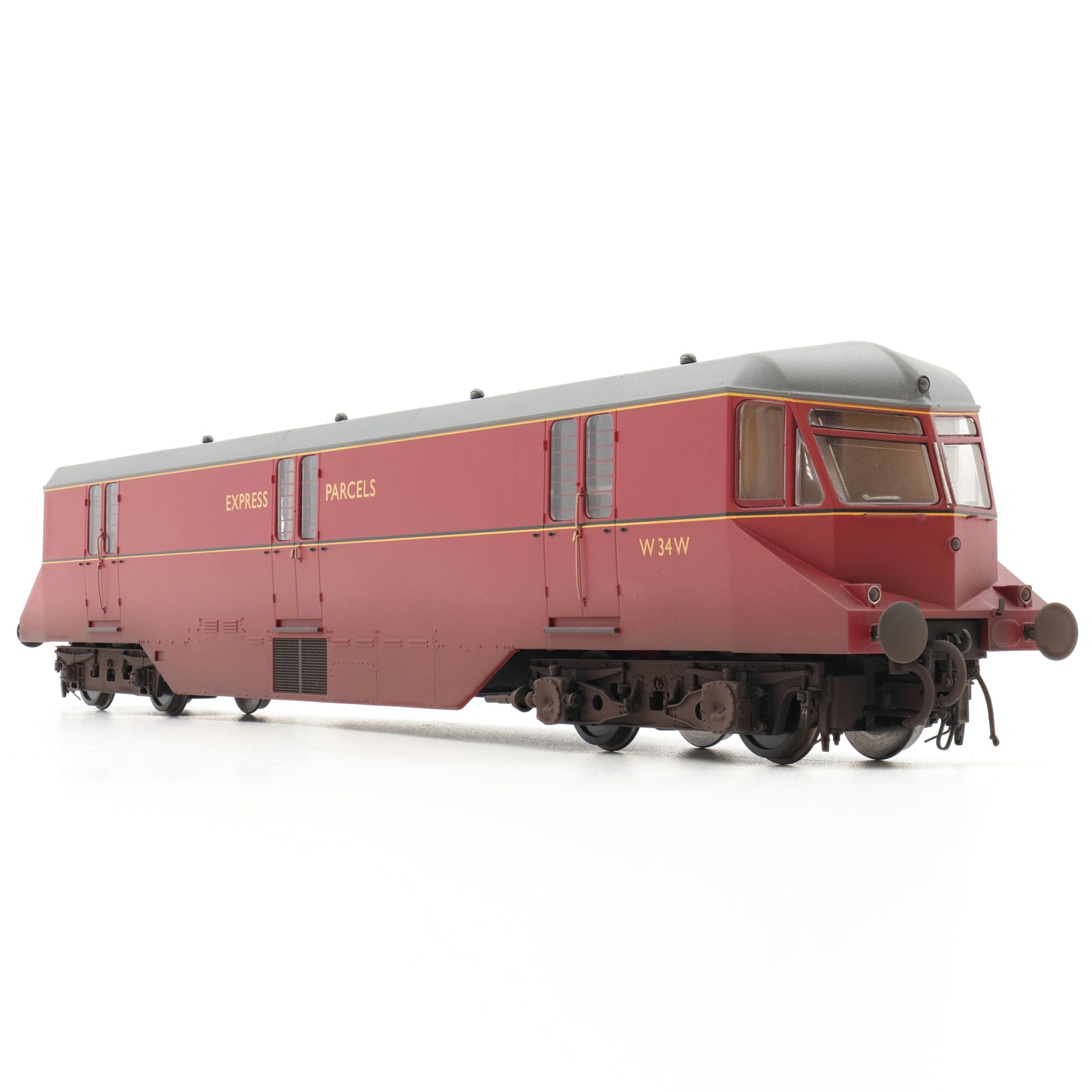 GWR AEC Railcar - BR Crimson - 34 - OO Scale - Weathered