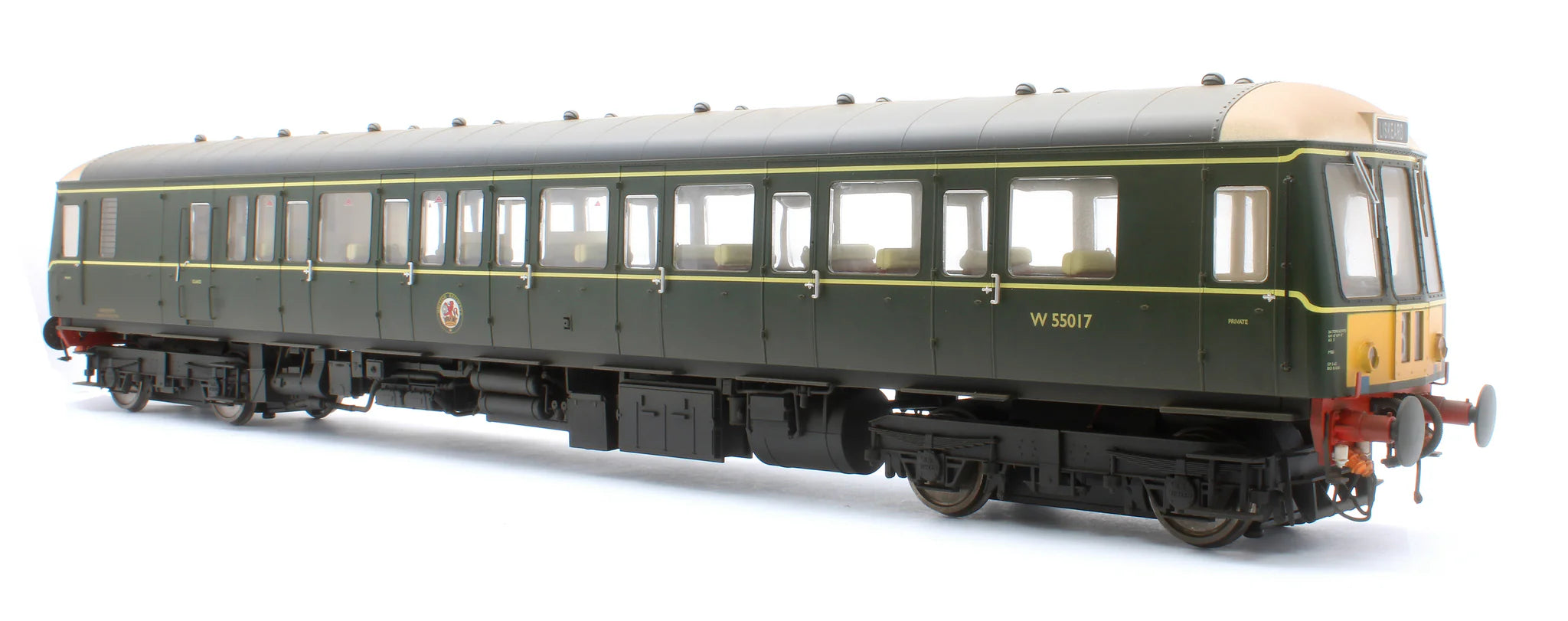 クラス122 - BRグリーン - W55017 - Oスケール - ウェザリング済み