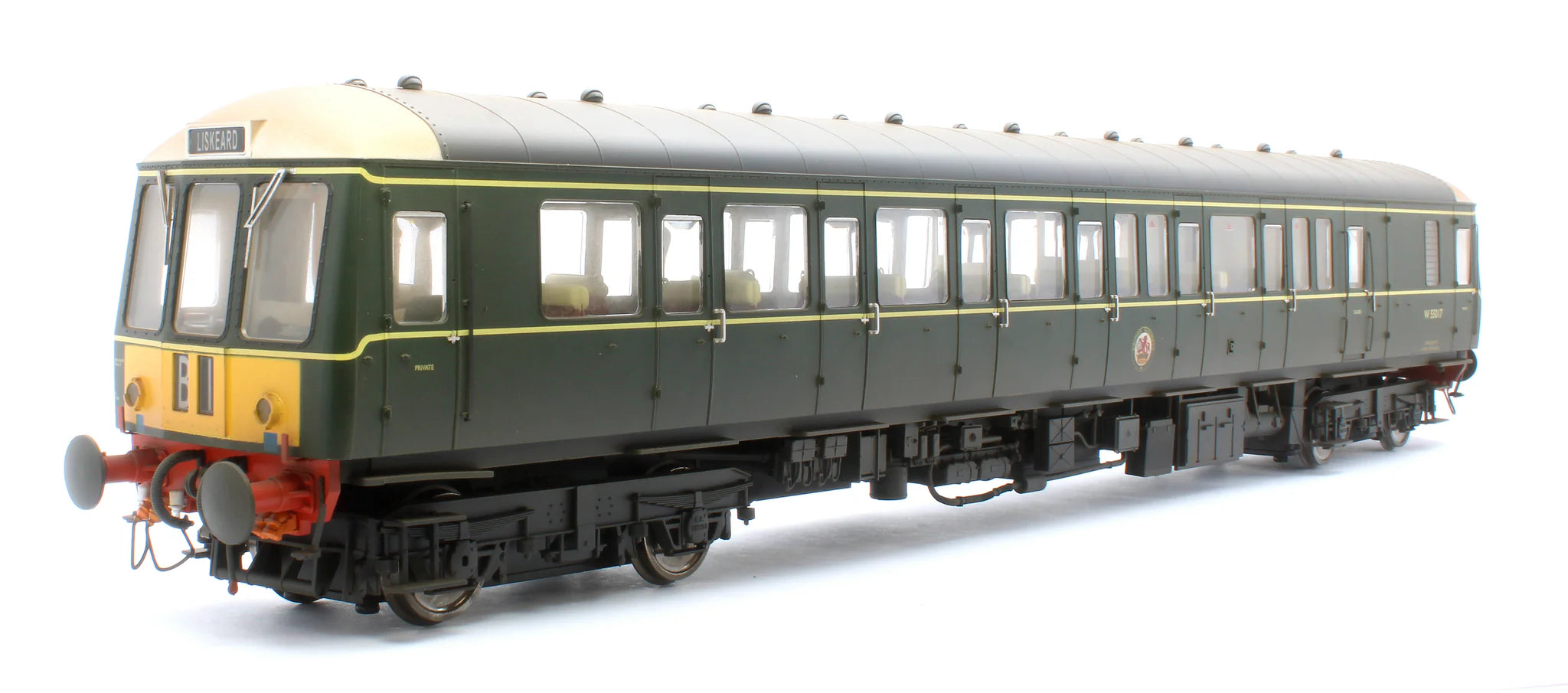 クラス122 - BRグリーン - W55017 - Oスケール - ウェザリング済み