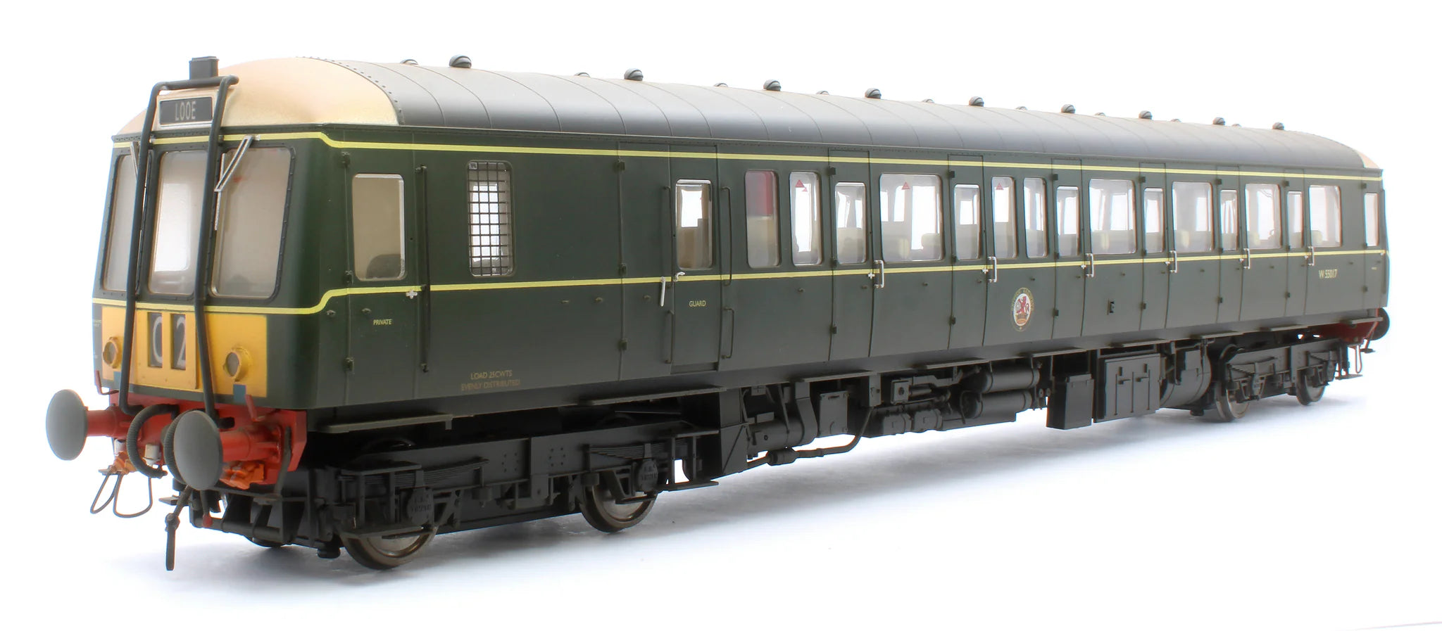 クラス122 - BRグリーン - W55017 - Oスケール - ウェザリング済み