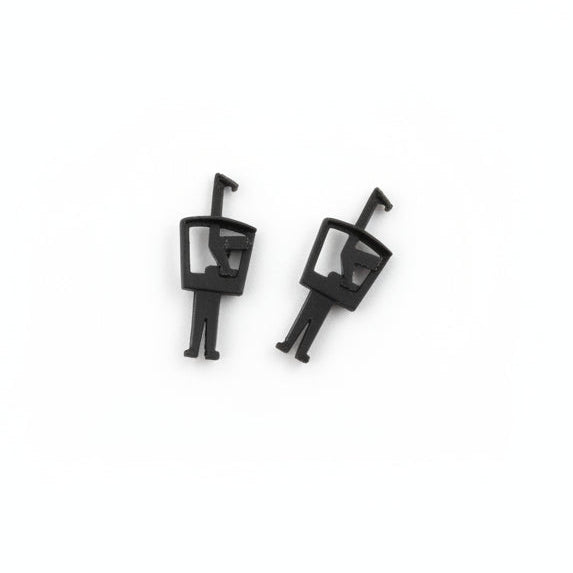 Tension Lock Couplings - Black - Pair - OO Scale