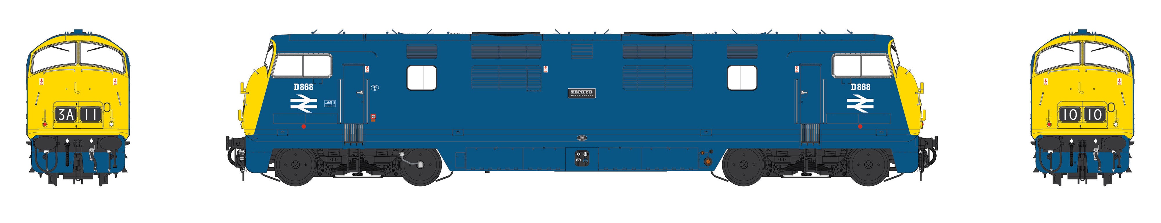 Class 42 - BR Blue - D868 - OO Scale