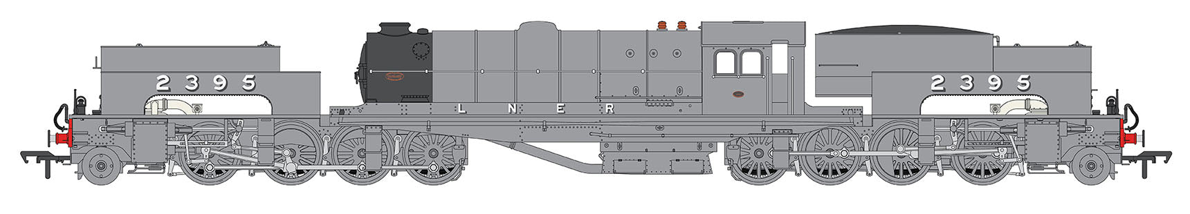 LNER U1 - LNER Works Grey - 2395 - OO Scale - DCC Sound Fitted